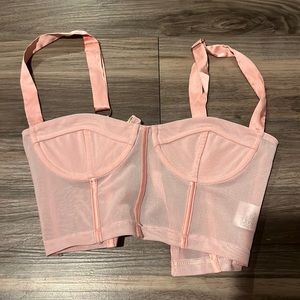 white fox corset top